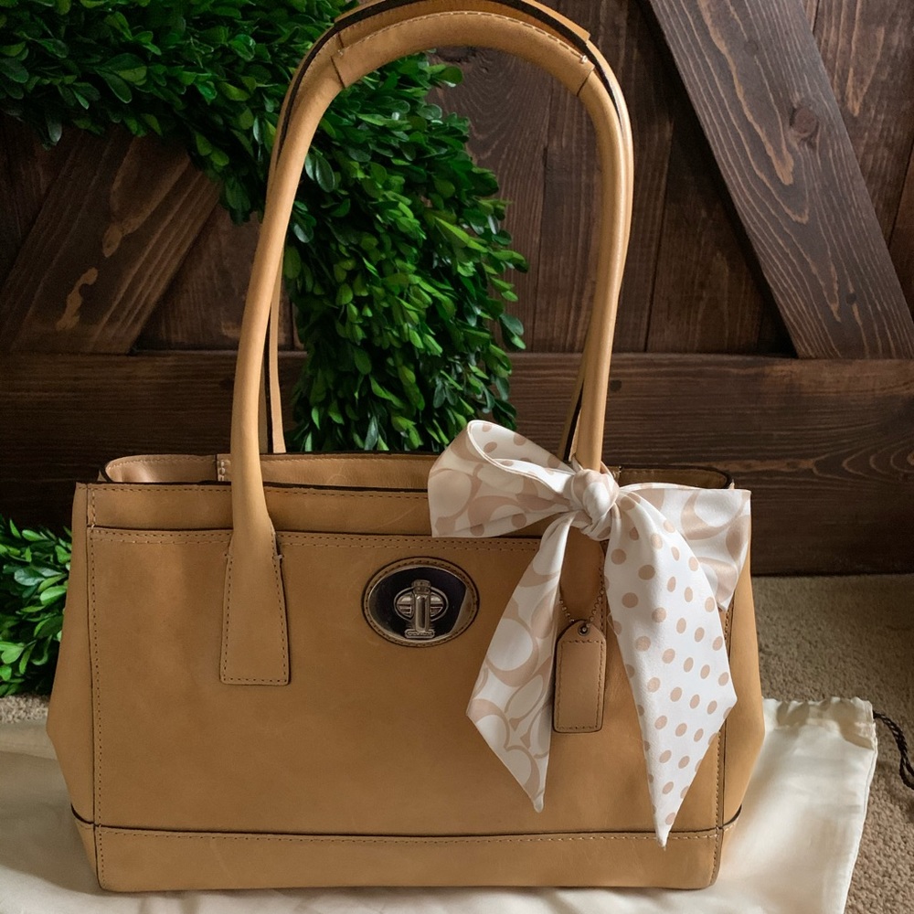 ⭐️ Coach all leather shoulder bag ⭐️